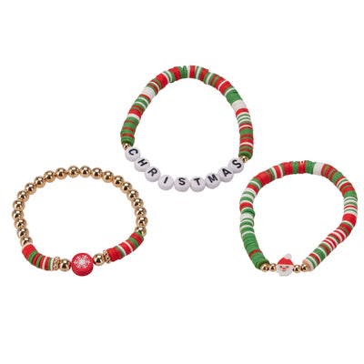 Braccialetti di Natale leggeri per decorazioni natalizie set da 3