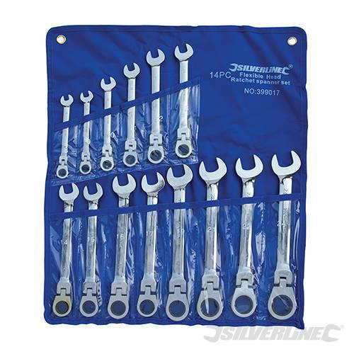 Set chiavi Silverline testa fissa croce cricchetto 180° acciaio da 8 a 24mm Prezzo - Eternal Brico