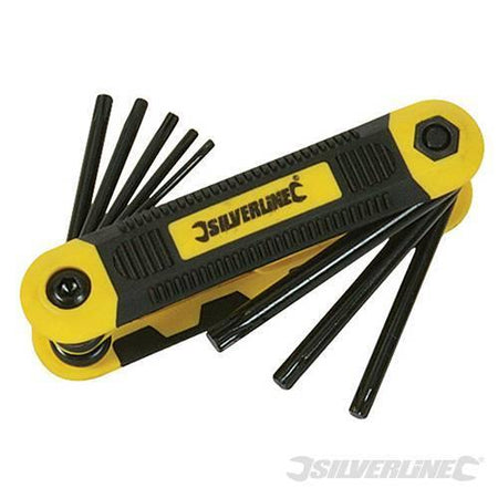 Kit Chiavi T9 - T40 tascabile in acciaio imperiali esagonali stella Expert 8 pz - Eternal Brico