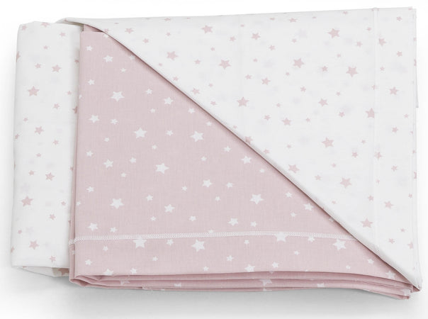 Set Lenzuola 3 pz Italbaby Stelline Rosa