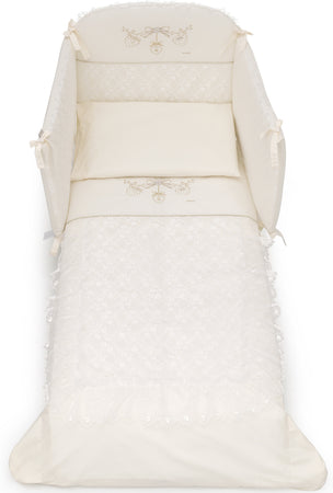 Completo Sfilabile PONY"Italbaby Romantic 4 Pz. Avorio"