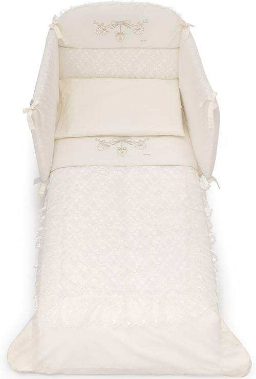 Completo Sfilabile PONYItalbaby Romantic 4 Pz. Avorio