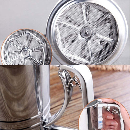 SETACCIO DA CUCINA PER FARINA E ZUCCHERO A VELO ACCIAIO INOX SPOLVERARE 250 GR Casa e cucina/Teglie da forno e accessori per pasticceria/Accessori e utensili per pasticceria/Setacci Trade Shop italia - Napoli, Commerciovirtuoso.it