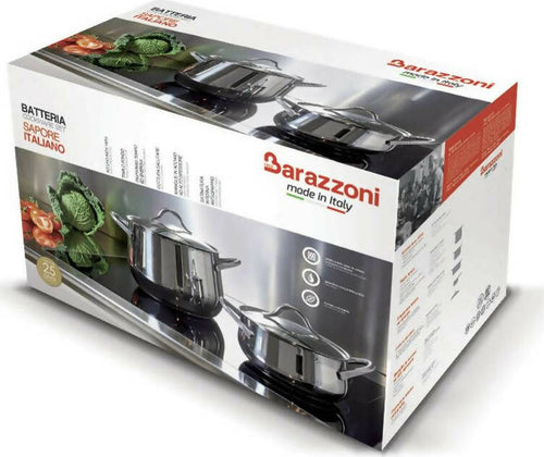 Set/batteria di pentole e casseruole da 11 pezzi barazzoni sapore italiano et completo di in acciaio 19/10 anche per induzione di alta qualità Casa e cucina/Pentole padelle e pirofile/Pentole e padelle/Set/Set di pentole e padelle Puleo Casa - Palermo, Commerciovirtuoso.it