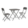 Set tavolo con 2 sedie Bistrot in acciaio verniciato per esterno