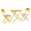 Set tavolo con 2 sedie Bistrot in acciaio verniciato per esterno