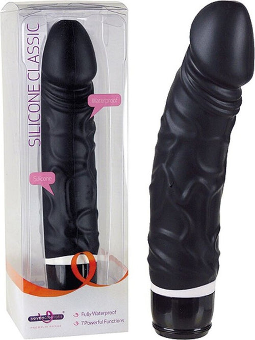 Seven Creations Classic Black– Fallo Realistico Vibrante In Silicone Nero Cm 19 Salute e cura della persona/Erotismo e contraccezione/Sex toys/Vibratori/Vibratori realistici Kondorama - Martinsicuro, Commerciovirtuoso.it