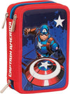 Seven-Marvel-Avengers-Capitan-America---Schoolpack-Zaino-Scuola-Estensibile-Big-+-Astuccio-3-Scomparti-Riempito