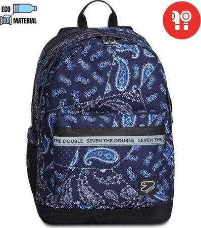 Seven the Double Pro Xxl Zaino Grande in Materiale Riciclato Con Cuffie Wireless Zaino per Scuola E Ufficio a Doppio Scomparto Con Spallacci Imbottiti E Tasche Cancelleria e prodotti per ufficio/Scuola e materiale didattico/Cartelle e zaini per la scuola/Cartelle Cartoleria Deja Vu - Crotone, Commerciovirtuoso.it