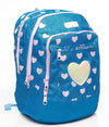 Seven Zaino Advanced Camomilla Cuori E Batticuori Zaino Scuola Con Tasche Bambina Spallacci E Schienale Imbottiti Zaino Azzurro Jeans E Rosa 42x32x22cm