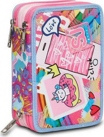 12287554 Astuccio Scuola 3 Zip Sj Girl per Bambine 45 Pezzi Cancelleria e prodotti per ufficio/Scuola e materiale didattico/Materiale scolastico/Cartelle e zaini per la scuola/Astucci Cartoleria Deja Vu - Crotone, Commerciovirtuoso.it