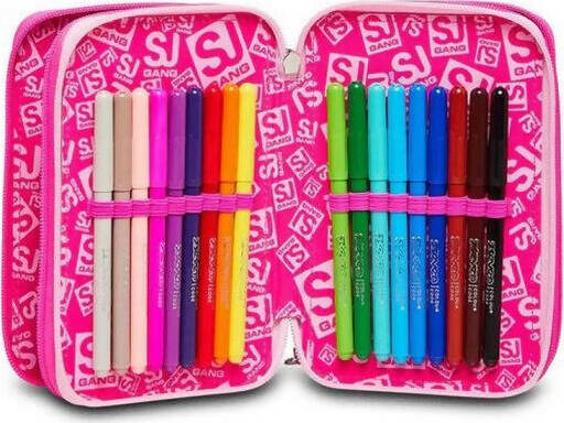 12287554 Astuccio Scuola 3 Zip Sj Girl per Bambine 45 Pezzi Cancelleria e prodotti per ufficio/Scuola e materiale didattico/Materiale scolastico/Cartelle e zaini per la scuola/Astucci Cartoleria Deja Vu - Crotone, Commerciovirtuoso.it
