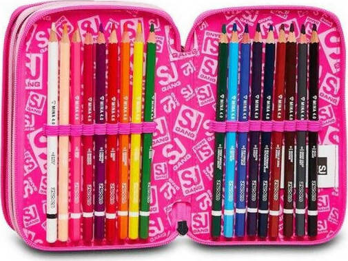 12287554 Astuccio Scuola 3 Zip Sj Girl per Bambine 45 Pezzi Cancelleria e prodotti per ufficio/Scuola e materiale didattico/Materiale scolastico/Cartelle e zaini per la scuola/Astucci Cartoleria Deja Vu - Crotone, Commerciovirtuoso.it