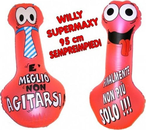 Sex19086 Willy Supermaxi 95 Cm Sempreimpiedi Sempre in Piedi Pisello Gonfiabile Gigante Salute e cura della persona/Erotismo e contraccezione/Sex toys/Gadget per addio al nubilato e al celibato Kondorama - Martinsicuro, Commerciovirtuoso.it