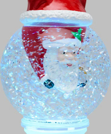 Sfera-con-Babbo-Natale-capovolto,-led-RGB-cambiacolore-per-decorazioni