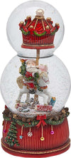Sfera di cristallo natalizia Babbo Natale con Cavallo, Carillon decorazione per interno h 22 cm Casa e cucina/Decorazioni per interni/Addobbi e decorazioni per ricorrenze/Decorazioni natalizie/Neve artificiale MagiediNatale.it - Altamura, Commerciovirtuoso.it