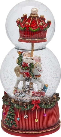 Sfera di cristallo natalizia Babbo Natale con Cavallo, Carillon decorazione per interno h 22 cm Casa e cucina/Decorazioni per interni/Addobbi e decorazioni per ricorrenze/Decorazioni natalizie/Neve artificiale MagiediNatale.it - Altamura, Commerciovirtuoso.it
