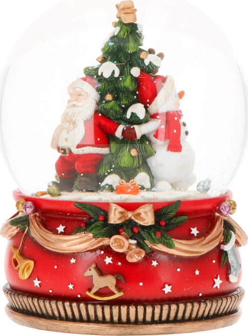 Sfera di cristallo natalizia con albero Natalizio, Babbo Natale e pupazzo di neve decorazione per interno h21 cm Casa e cucina/Decorazioni per interni/Addobbi e decorazioni per ricorrenze/Decorazioni natalizie/Neve artificiale MagiediNatale.it - Altamura, Commerciovirtuoso.it