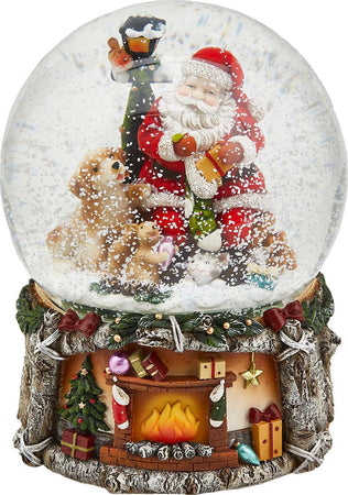 Sfera di cristallo natalizia con Babbo Natale con Lampada e Musica decorazione per interno h 20 cm Casa e cucina/Decorazioni per interni/Addobbi e decorazioni per ricorrenze/Decorazioni natalizie/Neve artificiale MagiediNatale.it - Altamura, Commerciovirtuoso.it