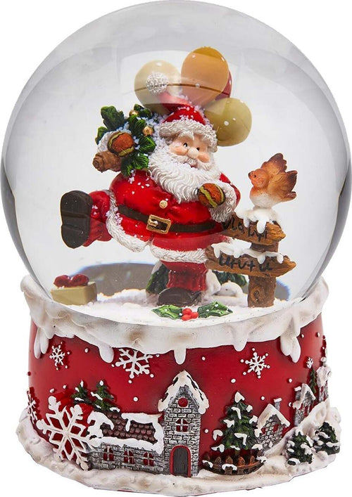 Sfera di cristallo natalizia con Babbo Natale con Passero, Carillon decorazione per interno h 20 cm Casa e cucina/Decorazioni per interni/Addobbi e decorazioni per ricorrenze/Decorazioni natalizie/Neve artificiale MagiediNatale.it - Altamura, Commerciovirtuoso.it