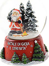 Sfera di cristallo natalizia con Babbo Natale decorazione in resina da 14 cm Casa e cucina/Decorazioni per interni/Addobbi e decorazioni per ricorrenze/Decorazioni natalizie/Neve artificiale MagiediNatale.it - Altamura, Commerciovirtuoso.it