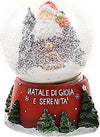 Sfera di cristallo natalizia con Babbo Natale decorazione in resina da 14 cm Casa e cucina/Decorazioni per interni/Addobbi e decorazioni per ricorrenze/Decorazioni natalizie/Neve artificiale MagiediNatale.it - Altamura, Commerciovirtuoso.it