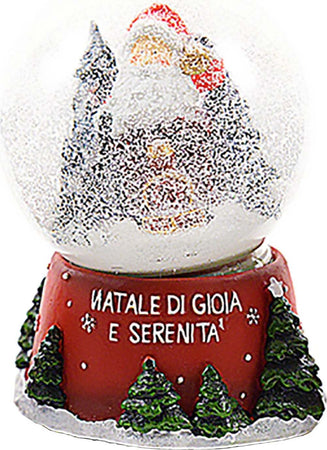 Sfera di cristallo natalizia con Babbo Natale decorazione in resina da 14 cm Casa e cucina/Decorazioni per interni/Addobbi e decorazioni per ricorrenze/Decorazioni natalizie/Neve artificiale MagiediNatale.it - Altamura, Commerciovirtuoso.it