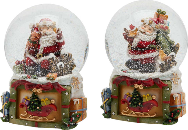 Sfera di cristallo natalizia con Babbo Natale decorazione per interno ad acqua da 10 cm Casa e cucina/Decorazioni per interni/Addobbi e decorazioni per ricorrenze/Decorazioni natalizie/Neve artificiale MagiediNatale.it - Altamura, Commerciovirtuoso.it