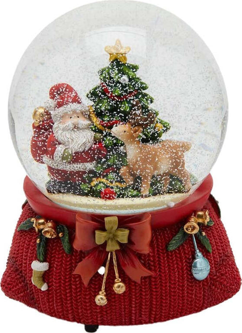 Sfera di cristallo natalizia con Babbo Natale decorazione per interno ad acqua da 10 cm Casa e cucina/Decorazioni per interni/Addobbi e decorazioni per ricorrenze/Decorazioni natalizie/Neve artificiale MagiediNatale.it - Altamura, Commerciovirtuoso.it