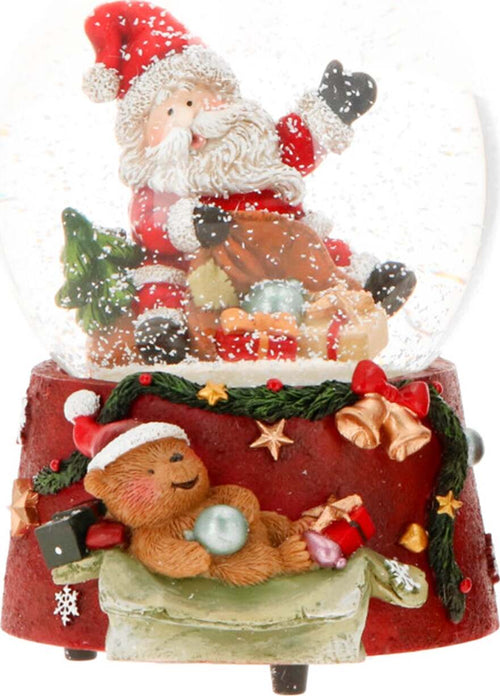 Sfera di cristallo natalizia con Babbo Natale decorazione per interno h15 cm Casa e cucina/Decorazioni per interni/Addobbi e decorazioni per ricorrenze/Decorazioni natalizie/Neve artificiale MagiediNatale.it - Altamura, Commerciovirtuoso.it