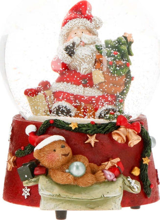 Sfera di cristallo natalizia con Babbo Natale decorazione per interno h15 cm Casa e cucina/Decorazioni per interni/Addobbi e decorazioni per ricorrenze/Decorazioni natalizie/Neve artificiale MagiediNatale.it - Altamura, Commerciovirtuoso.it