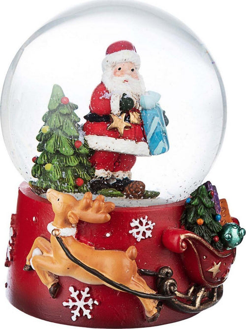 Sfera di cristallo natalizia con Babbo Natale in poliresina decorazione per interno h9 cm Casa e cucina/Decorazioni per interni/Addobbi e decorazioni per ricorrenze/Decorazioni natalizie/Neve artificiale MagiediNatale.it - Altamura, Commerciovirtuoso.it