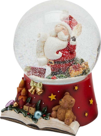 Sfera di vetro con acqua, carillon natalizio con Babbo Natale da Ø 10 x h 15 cm Casa e cucina/Decorazioni per interni/Addobbi e decorazioni per ricorrenze/Decorazioni natalizie/Neve artificiale MagiediNatale.it - Altamura, Commerciovirtuoso.it