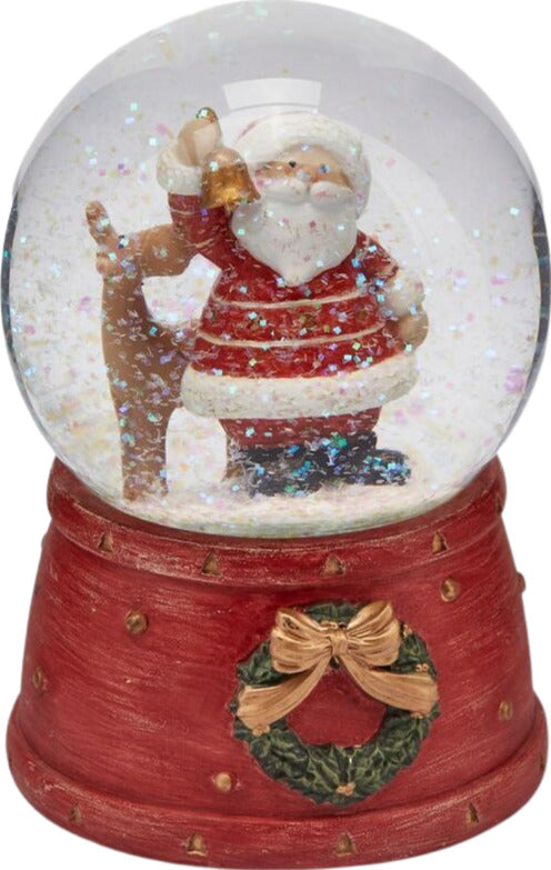Sfera di vetro con acqua, decorazione natalizia con Babbo Natale da Ø 10 x h 14 cm Casa e cucina/Decorazioni per interni/Addobbi e decorazioni per ricorrenze/Decorazioni natalizie/Neve artificiale MagiediNatale.it - Altamura, Commerciovirtuoso.it
