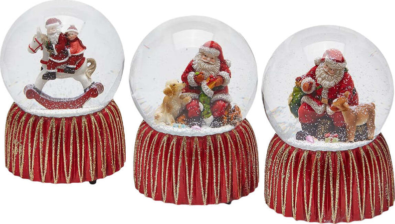 Sfera di vetro con Babbo Natale di Natale innevate decorazione natalizia rosso-verde Casa e cucina/Decorazioni per interni/Addobbi e decorazioni per ricorrenze/Decorazioni natalizie/Neve artificiale MagiediNatale.it - Altamura, Commerciovirtuoso.it