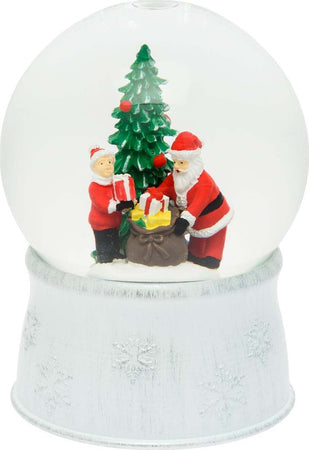 Sfera in vetro palla di neve decorata luminosa con led a luce bianco caldo ø13cm Casa e cucina/Decorazioni per interni/Addobbi e decorazioni per ricorrenze/Decorazioni natalizie/Neve artificiale MagiediNatale.it - Altamura, Commerciovirtuoso.it