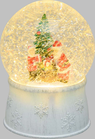 Sfera in vetro palla di neve decorata luminosa con led a luce bianco caldo ø13cm Casa e cucina/Decorazioni per interni/Addobbi e decorazioni per ricorrenze/Decorazioni natalizie/Neve artificiale MagiediNatale.it - Altamura, Commerciovirtuoso.it