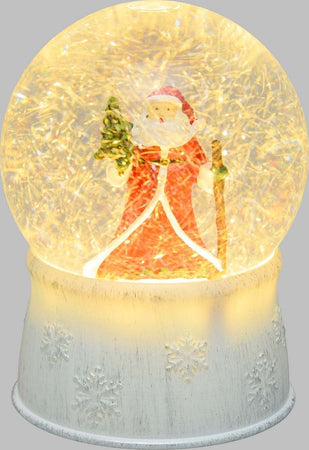 Sfera in vetro palla di neve decorata luminosa con led a luce bianco caldo ø13cm Casa e cucina/Decorazioni per interni/Addobbi e decorazioni per ricorrenze/Decorazioni natalizie/Neve artificiale MagiediNatale.it - Altamura, Commerciovirtuoso.it