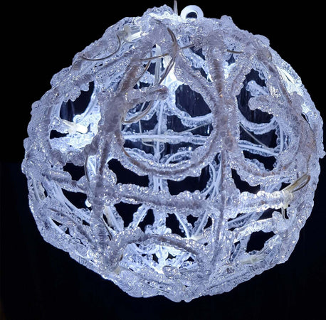 Sfera luminosa struttura in metallo e micro led decorazione natalizia h 20 cm Casa e cucina/Decorazioni per interni/Addobbi e decorazioni per ricorrenze/Decorazioni natalizie/Luci natalizie/Catene luminose per esterni MagiediNatale.it - Altamura, Commerciovirtuoso.it