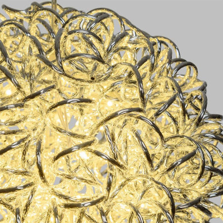 Sfera sfere alluminio argento 100 led 40 cm luce calda decorazione natale nataliza Casa e cucina/Decorazioni per interni/Addobbi e decorazioni per ricorrenze/Decorazioni natalizie/Luci natalizie/Catene luminose per esterni MagiediNatale.it - Altamura, Commerciovirtuoso.it