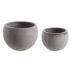 Set 2 PortaVaso Cement Grigio in Argilla Colorata per uso esterno.