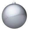 Palline per albero di Natale in vetro decorate color Argento Shimmer