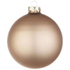 Palline per albero di Natale in vetro decorate color Beige Opaco