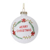 Sfere per albero di Natale in vetro Merry Christmas per decorazione natalizia