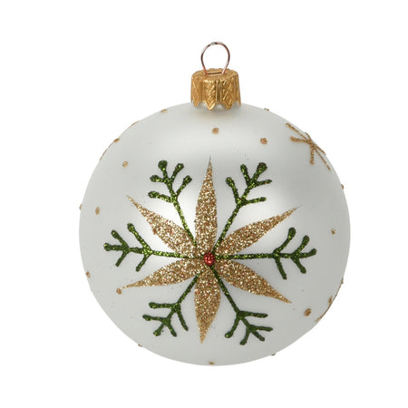 Palline per albero di Natale in vetro decorate con stelle
