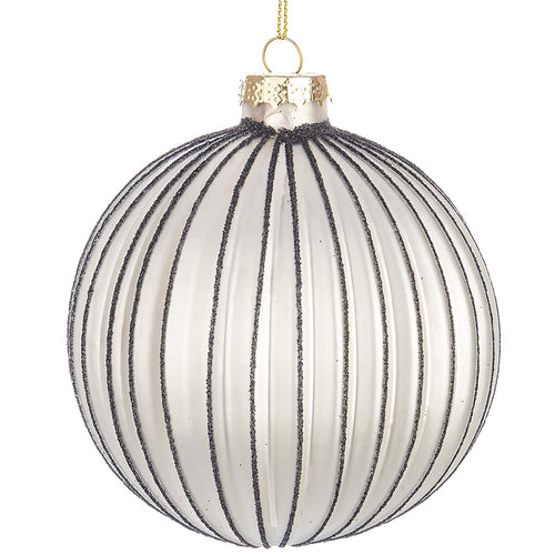 Palline per albero di Natale in vetro decorate color Dreamy Bianco