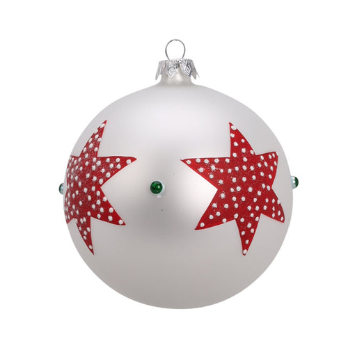 Palline per albero di Natale, in Vetro, con decorazioni, Ø 80 mm, 12 pezzi
