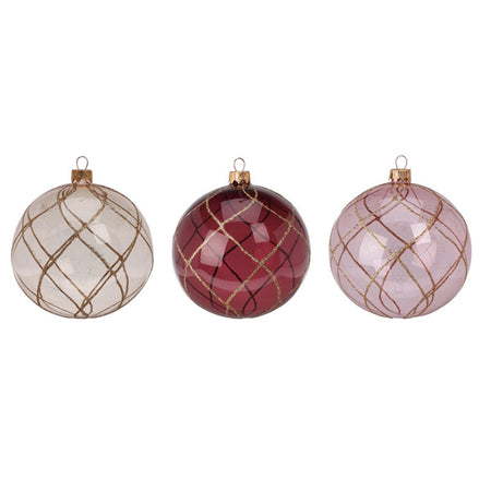 Palline per albero di Natale, in Vetro, con glitter color oro, Ø 100 mm, 6 pezzi