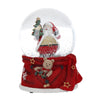 Sfera di vetro Babbo Natale con acqua e neve decorazione natalizia h 14,5 cm
