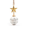 Pendente campana con stella in metallo per decorazioni natalizie